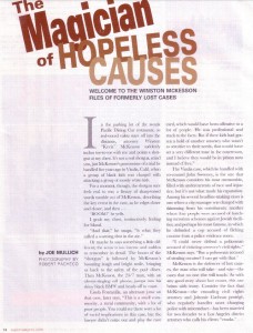 The Magician of Hopeless Causes (1/4)